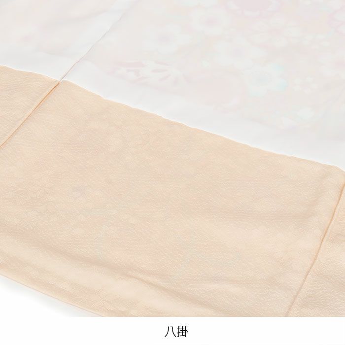 お宮参り着物女の子絹正絹掛け着産着薄橙金橙鞠熨斗桜吉祥紋友禅京友禅経済産業大臣指定伝統的工芸品金駒刺繍金彩新品日本製販売購入きもの祝い着のしめ初着祝着一つ身服装赤ちゃんベビー贈答プレゼント御祝いベージュ