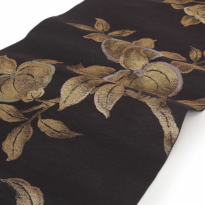 小紋紬色無地御召などのお着物にすぐ使えるお仕立て上がり九寸名古屋帯。春秋冬袷単衣の時期のお着物のお締めいただけます。