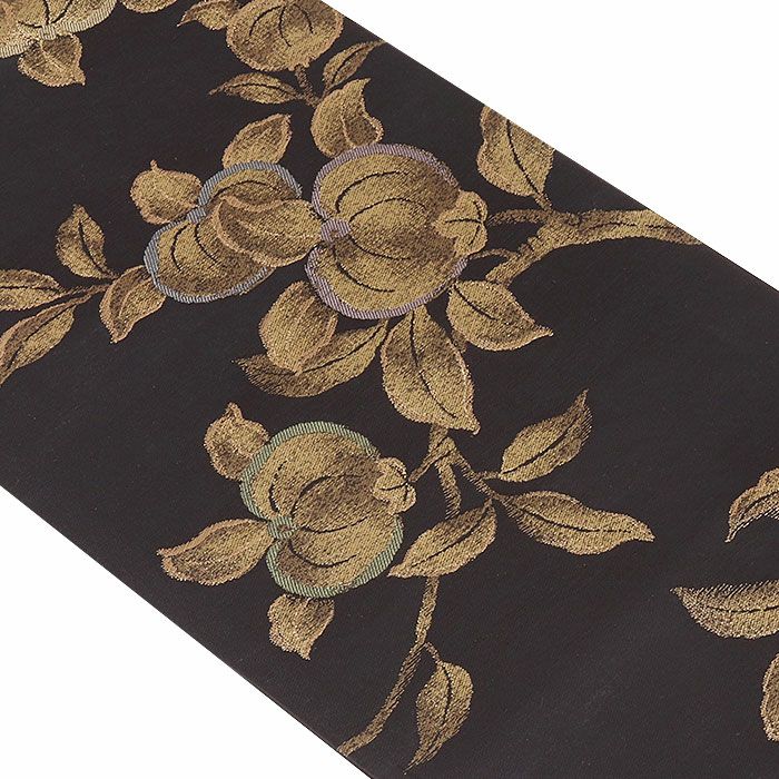 小紋紬色無地御召などのお着物にすぐ使えるお仕立て上がり九寸名古屋帯。春秋冬袷単衣の時期のお着物のお締めいただけます。