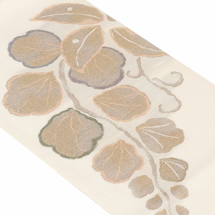 小紋紬色無地御召などのお着物にすぐ使えるお仕立て上がり九寸名古屋帯。春秋冬袷単衣の時期のお着物のお締めいただけます。