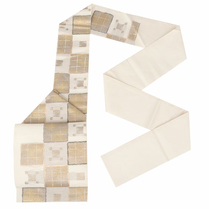 小紋紬色無地御召などのお着物にすぐ使えるお仕立て上がり九寸名古屋帯。春秋冬袷単衣の時期のお着物のお締めいただけます。