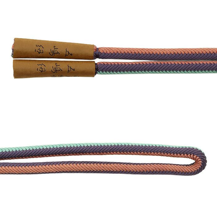 帯締め正絹重要文化財五嶋紐丸組山吹黄ピンク紫青緑ミントクリームコーラル6色展開日本製無形文化財江戸組紐普段着小紋紬おしゃれ着物色無地着物和装和服帯締帯〆組紐展覧会お稽古正絹帯締安いおしゃれ