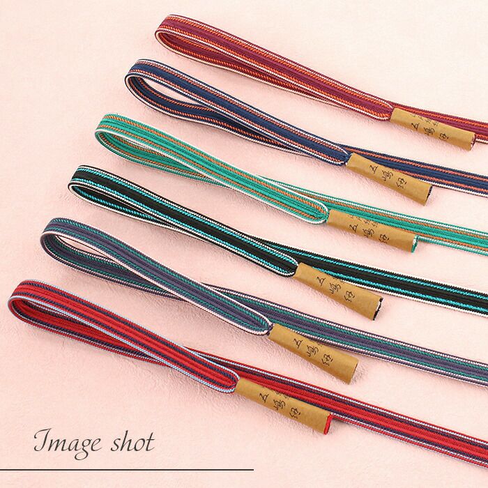 帯締め正絹重要文化財五嶋紐平組エンジ緑黒赤紺紫6色展開日本製無形文化財江戸組紐耳付き普段着小紋紬おしゃれ着物色無地着物和装和服帯締帯〆組紐展覧会お稽古正絹帯締絹100％安いおしゃれ