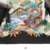 お宮参り着物男の子絹正絹掛け着産着黒鷹宝鏡御所車軍配松竹梅友禅金彩新品販売購入きもの祝い着のしめ初着祝着一つ身服装赤ちゃんベビー