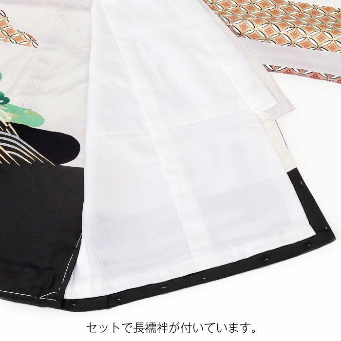 お宮参り着物男の子絹正絹掛け着産着黒灰兜宝船亀甲軍配宝尽くし桐松吉祥紋友禅金彩新品販売購入きもの祝い着のしめ初着祝着一つ身服装赤ちゃんベビー