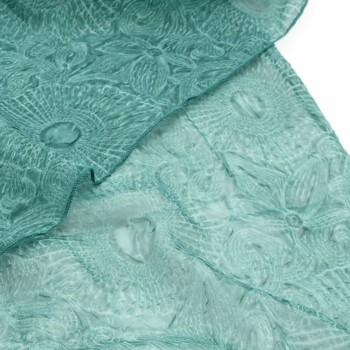 浴衣帯ゆかた帯浴衣帯兵児帯へこ帯全5色緑青ベージュ灰黒紫紺オーガンジーシアー透け感リーフフラワー大人おとなレディースリバーシブル単品ポリエステルおしゃれかわいい軽やかドレープ10代20代30代40代50代