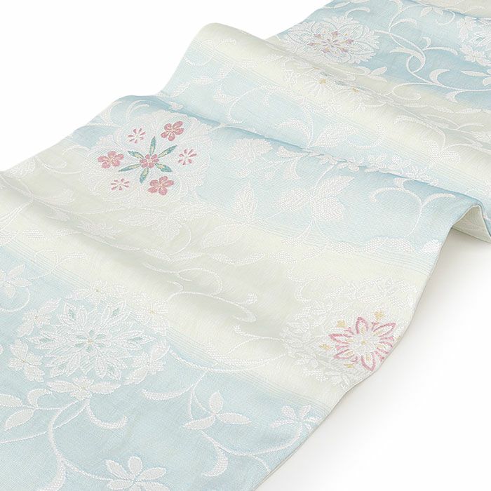 小紋紬色無地御召などのお着物にすぐ使えるお仕立て上がり九寸名古屋帯。春秋冬袷単衣の時期のお着物のお締めいただけます。