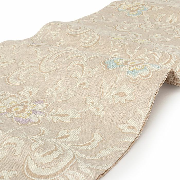 小紋紬色無地御召などのお着物にすぐ使えるお仕立て上がり九寸名古屋帯。春秋冬袷単衣の時期のお着物のお締めいただけます。