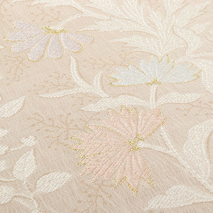 小紋紬色無地御召などのお着物にすぐ使えるお仕立て上がり九寸名古屋帯。春秋冬袷単衣の時期のお着物のお締めいただけます。