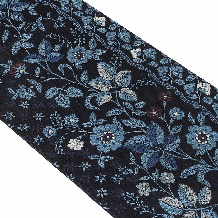 小紋紬色無地御召などのお着物にすぐ使えるお仕立て上がり九寸名古屋帯。春秋冬袷単衣の時期のお着物のお締めいただけます。