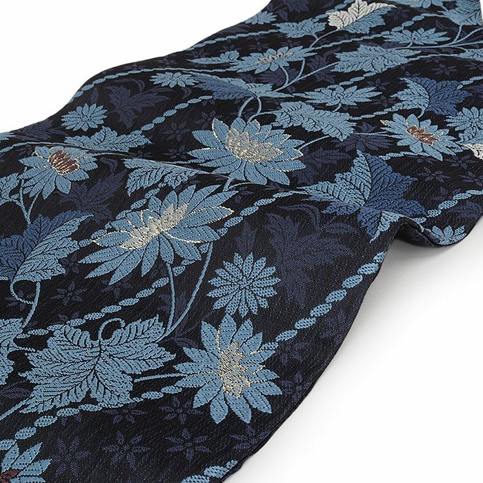 小紋紬色無地御召などのお着物にすぐ使えるお仕立て上がり九寸名古屋帯。春秋冬袷単衣の時期のお着物のお締めいただけます。