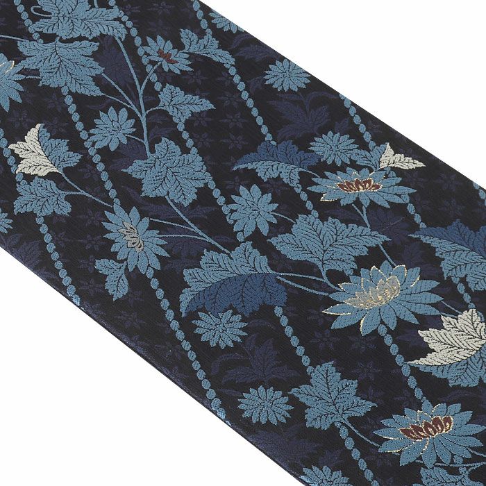 小紋紬色無地御召などのお着物にすぐ使えるお仕立て上がり九寸名古屋帯。春秋冬袷単衣の時期のお着物のお締めいただけます。