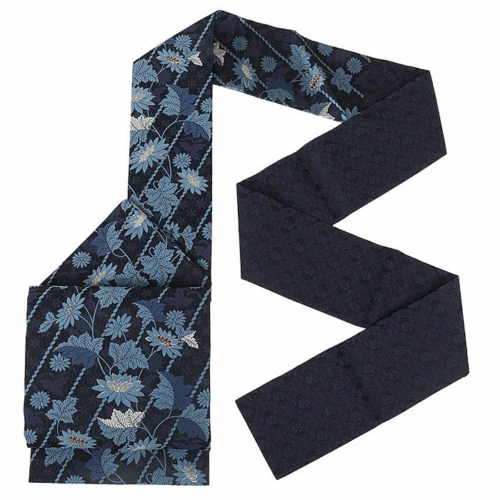 小紋紬色無地御召などのお着物にすぐ使えるお仕立て上がり九寸名古屋帯。春秋冬袷単衣の時期のお着物のお締めいただけます。