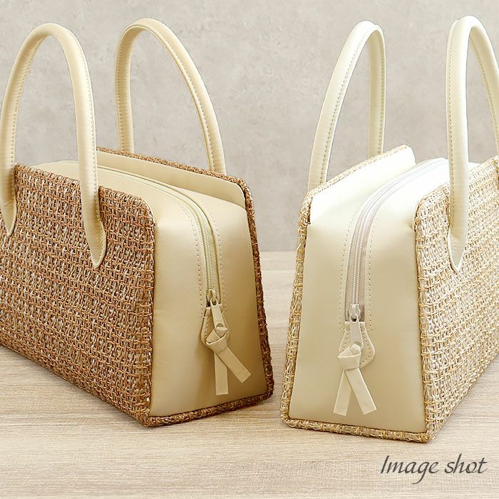 利休バッグバッグ普段着用カジュアル用レディースアイボリーブラック黒ベージュブラウン焦げ茶全4色日本製お茶席茶会利休色無地礼装小紋小紋御召紬ボストン夏バックナチュラルカラーメッシュ夏のお出掛け上品カジュアル