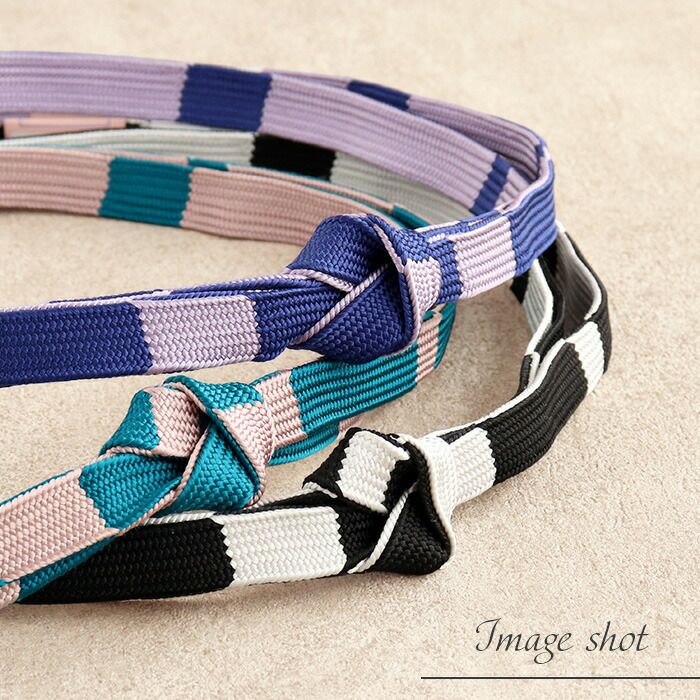 帯締め正絹五嶋紐平組黒白青緑ベージュ青紫3色展開日本製無形文化財江戸組紐小紋紬木綿着物街着きれいめカジュアル着物和装和服帯締帯〆組紐展覧会お稽古正絹帯締安いおしゃれツートンバイカラー二重リバーシブルモダン