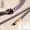 帯締め正絹五嶋紐黒白紫ピンク2色展開日本製無形文化財江戸組紐小紋紬木綿着物街着きれいめカジュアル着物和装和服帯締帯〆組紐展覧会お稽古正絹帯締安いおしゃれ矢絣リバーシブル多色使い