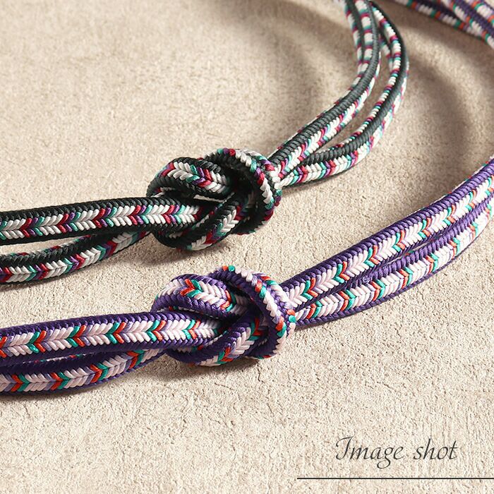 帯締め正絹五嶋紐黒白紫ピンク2色展開日本製無形文化財江戸組紐小紋紬木綿着物街着きれいめカジュアル着物和装和服帯締帯〆組紐展覧会お稽古正絹帯締安いおしゃれ矢絣リバーシブル多色使い