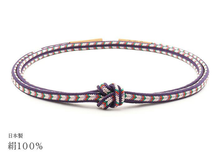 帯締め正絹五嶋紐黒白紫ピンク2色展開日本製無形文化財江戸組紐小紋紬木綿着物街着きれいめカジュアル着物和装和服帯締帯〆組紐展覧会お稽古正絹帯締安いおしゃれ矢絣リバーシブル多色使い