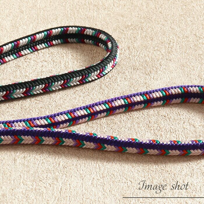 帯締め正絹五嶋紐黒白紫ピンク2色展開日本製無形文化財江戸組紐小紋紬木綿着物街着きれいめカジュアル着物和装和服帯締帯〆組紐展覧会お稽古正絹帯締安いおしゃれ矢絣リバーシブル多色使い