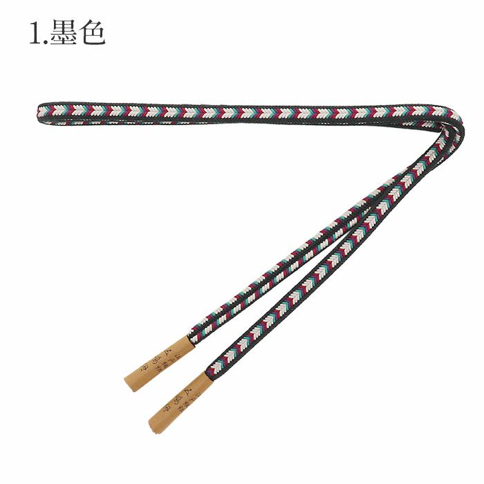 帯締め正絹五嶋紐黒白紫ピンク2色展開日本製無形文化財江戸組紐小紋紬木綿着物街着きれいめカジュアル着物和装和服帯締帯〆組紐展覧会お稽古正絹帯締安いおしゃれ矢絣リバーシブル多色使い