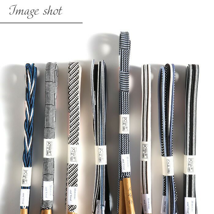 帯締め正絹五嶋紐黒白青シルバー水色8type展開日本製無形文化財江戸組紐小紋紬木綿着物街着きれいめカジュアル着物和装和服帯締帯〆組紐展覧会お稽古正絹帯締安いおしゃれモノトーン縞市松ドット格子