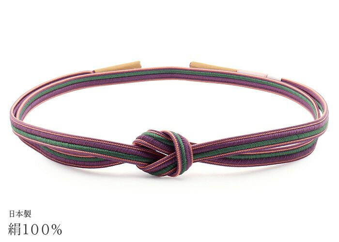 帯締め正絹五嶋紐平組紫緑日本製無形文化財江戸組紐小紋紬木綿着物街着きれいめカジュアル着物和装和服帯締帯〆組紐展覧会お稽古正絹帯締安いおしゃれ単品