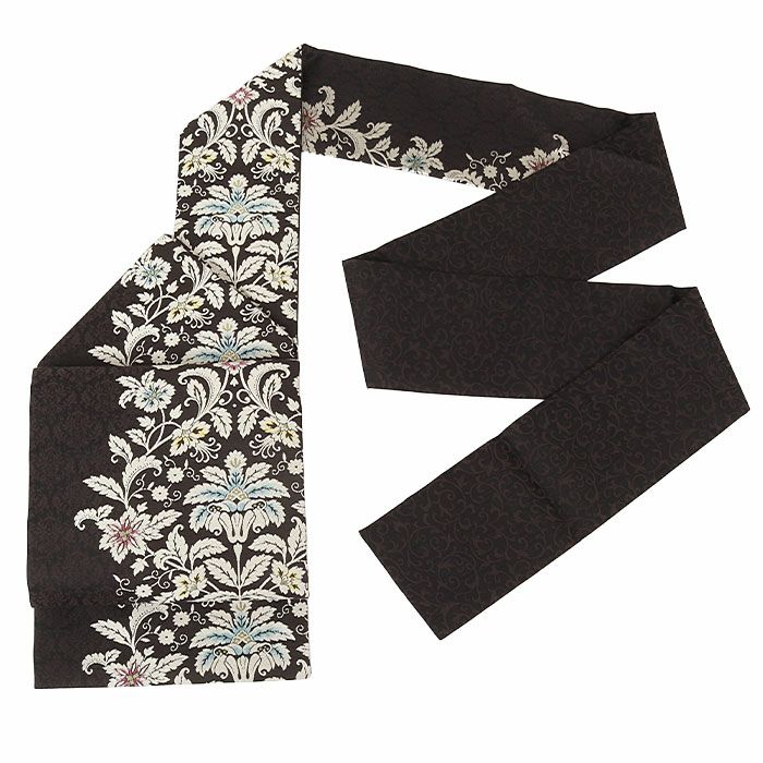 小紋紬色無地御召などのお着物にすぐ使えるお仕立て上がり九寸名古屋帯。春秋冬袷単衣の時期のお着物のお締めいただけます。