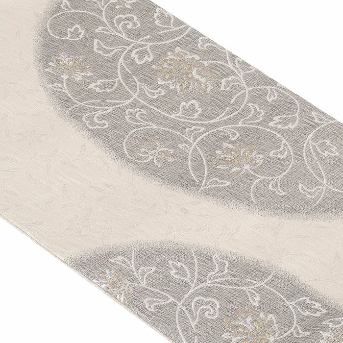 小紋紬色無地御召などのお着物にすぐ使えるお仕立て上がり九寸名古屋帯。春秋冬袷単衣の時期のお着物のお締めいただけます。