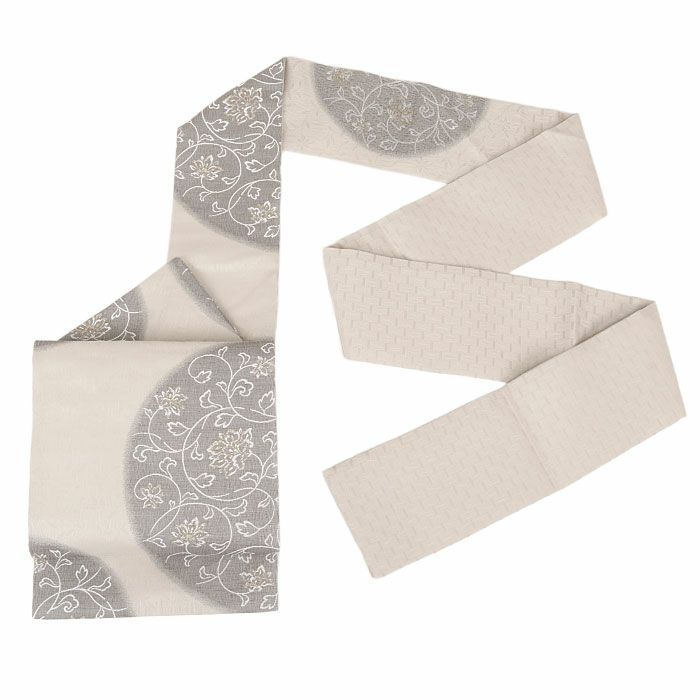 小紋紬色無地御召などのお着物にすぐ使えるお仕立て上がり九寸名古屋帯。春秋冬袷単衣の時期のお着物のお締めいただけます。