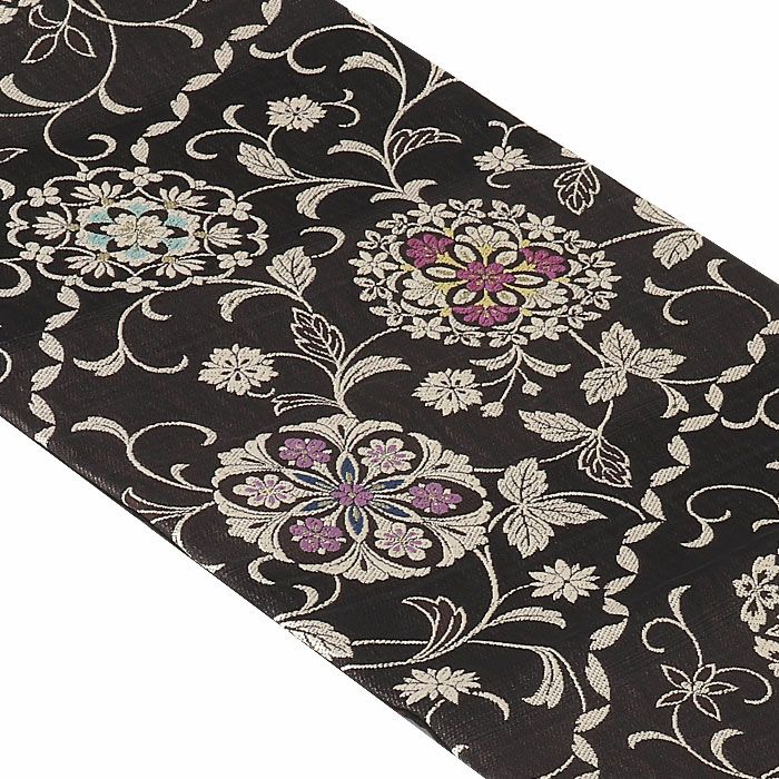 小紋紬色無地御召などのお着物にすぐ使えるお仕立て上がり九寸名古屋帯。春秋冬袷単衣の時期のお着物のお締めいただけます。