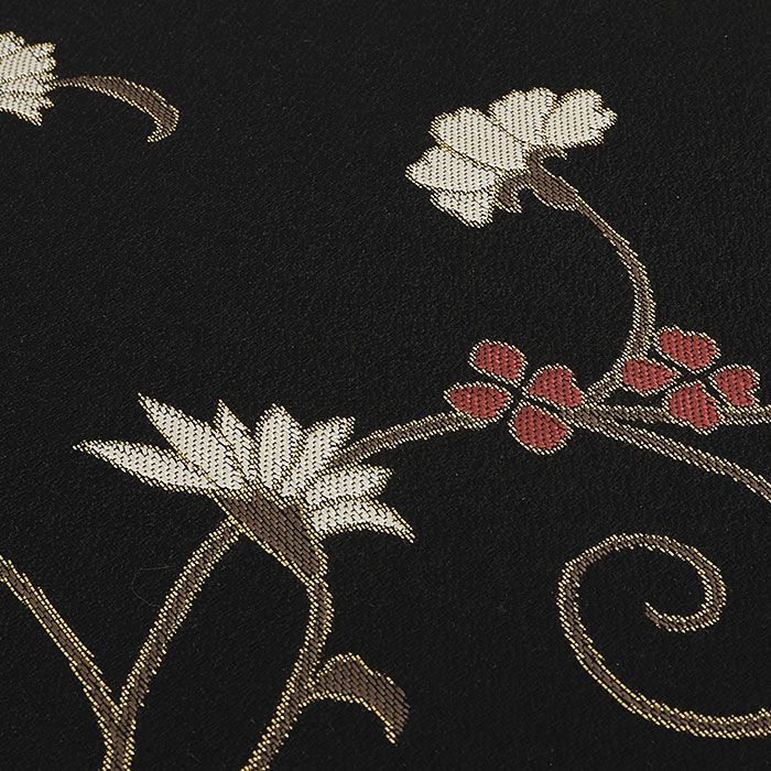 小紋紬色無地御召などのお着物にすぐ使えるお仕立て上がり九寸名古屋帯。春秋冬袷単衣の時期のお着物のお締めいただけます。