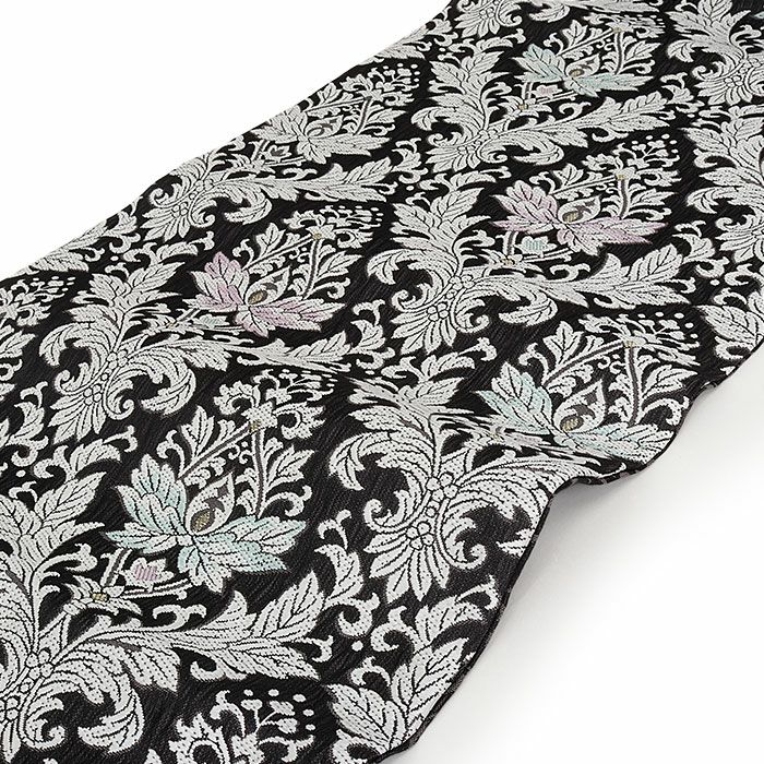 小紋紬色無地御召などのお着物にすぐ使えるお仕立て上がり九寸名古屋帯。春秋冬袷単衣の時期のお着物のお締めいただけます。