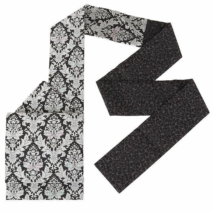 小紋紬色無地御召などのお着物にすぐ使えるお仕立て上がり九寸名古屋帯。春秋冬袷単衣の時期のお着物のお締めいただけます。