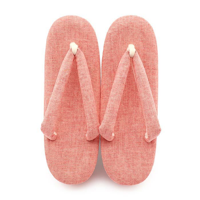草履レディース普段用カジュアル草履フリーサイズLサイズオレンジピンク布地1枚芯日本製痛くない歩きやすい女性女性用ぞうり小紋紬色無地御召草履着物草履単品草履だけ