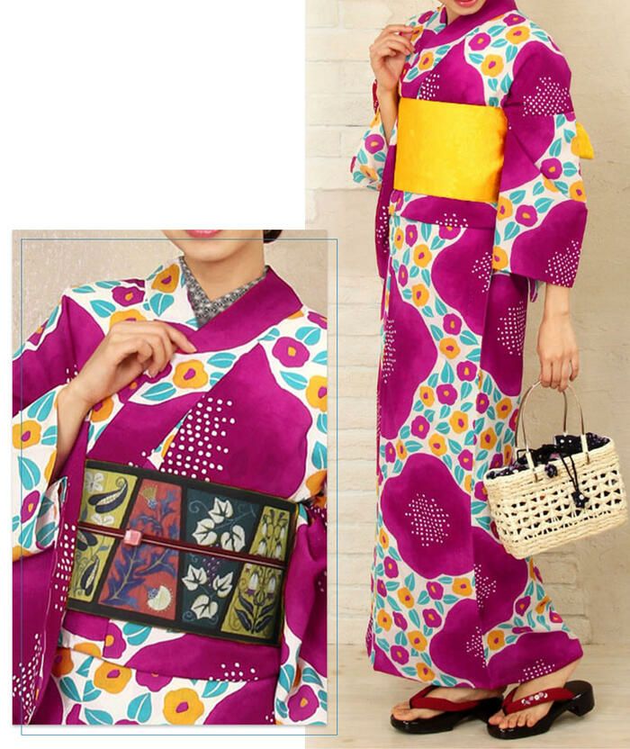 セオアルファ 浴衣 単衣 夏着物 水彩柄 裄68 b367.jpg 浴衣 着物 洗える