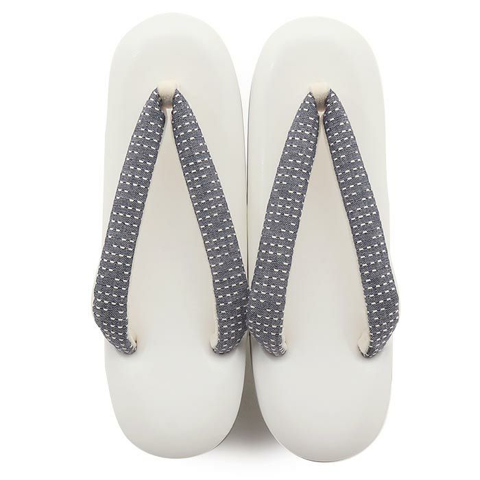 草履レディース普段用カジュアル草履Lサイズホワイトグレー白灰ドット合皮綿3枚芯日本製痛くない歩きやすい女性女性用ぞうり小紋紬色無地御召草履着物草履単品草履だけ