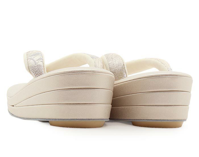 草履留袖用訪問着用レディース白梅謹製Lサイズシルバー銀笹蔓唐花織生地2の3枚芯日本製痛くない歩きやすい女性黒留袖色留袖礼装用フォーマル結婚式ぞうり草履着物草履単品草履だけ