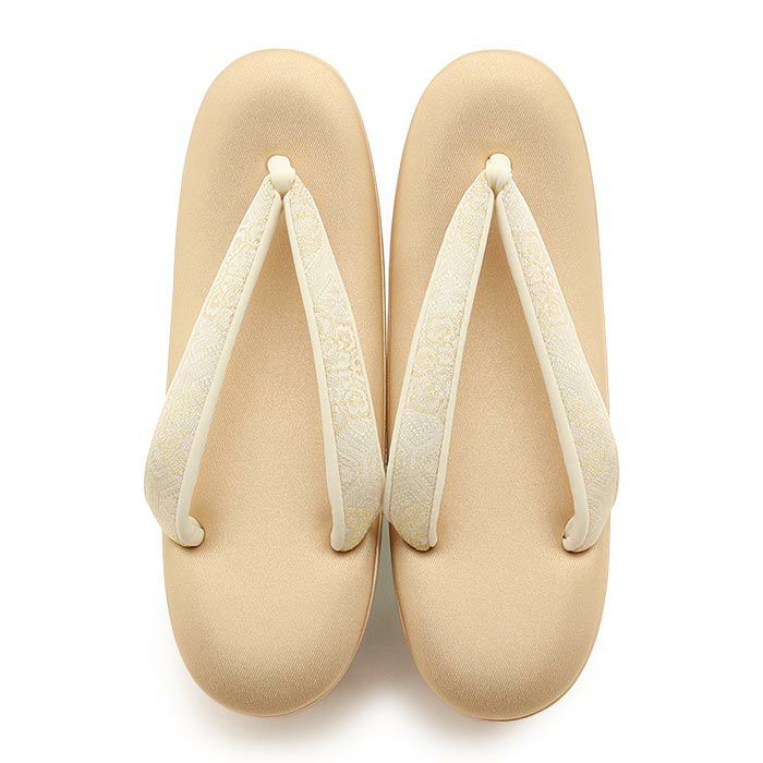 草履留袖用訪問着用レディース白梅謹製Mサイズゴールド金クリーム花文亀甲織生地2の3枚芯日本製痛くない歩きやすい女性黒留袖色留袖礼装用フォーマル結婚式ぞうり草履着物草履単品草履だけ