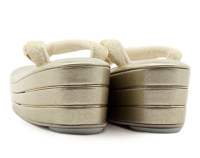 草履留袖用訪問着用レディース紗織沙織Mサイズゴールド花菱立涌合皮3枚芯かかと高め日本製痛くない歩きやすい女性黒留袖色留袖礼装用フォーマル結婚式ぞうり草履着物草履単品草履だけ