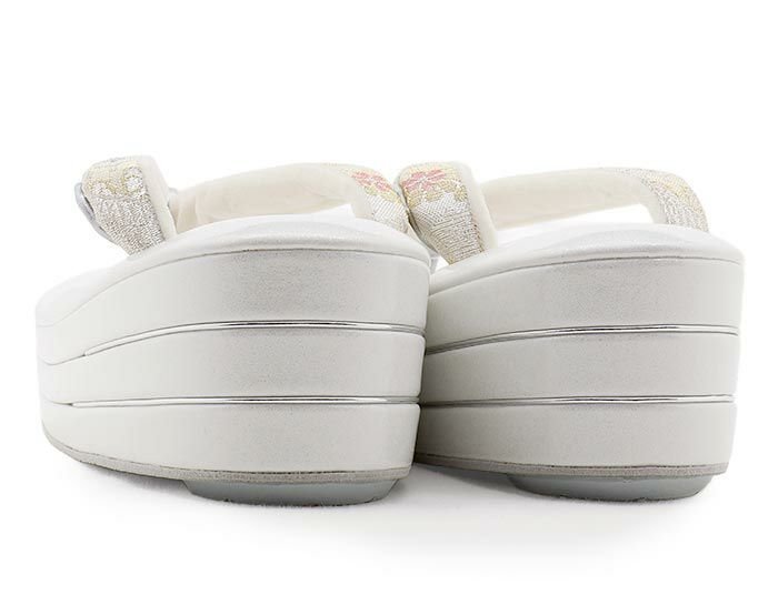 草履留袖用訪問着用レディース紗織沙織Mサイズホワイト唐花合皮3枚芯かかと高め日本製痛くない歩きやすい女性黒留袖色留袖礼装用フォーマル結婚式ぞうり草履着物草履単品草履だけ