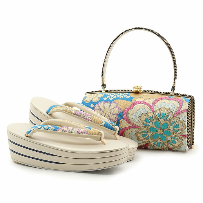 和装 草履バッグセット 帯地 振袖 成人式 振袖 草履 バッグ セット 成人式 草履バッグセット 振袖用 振り袖 L