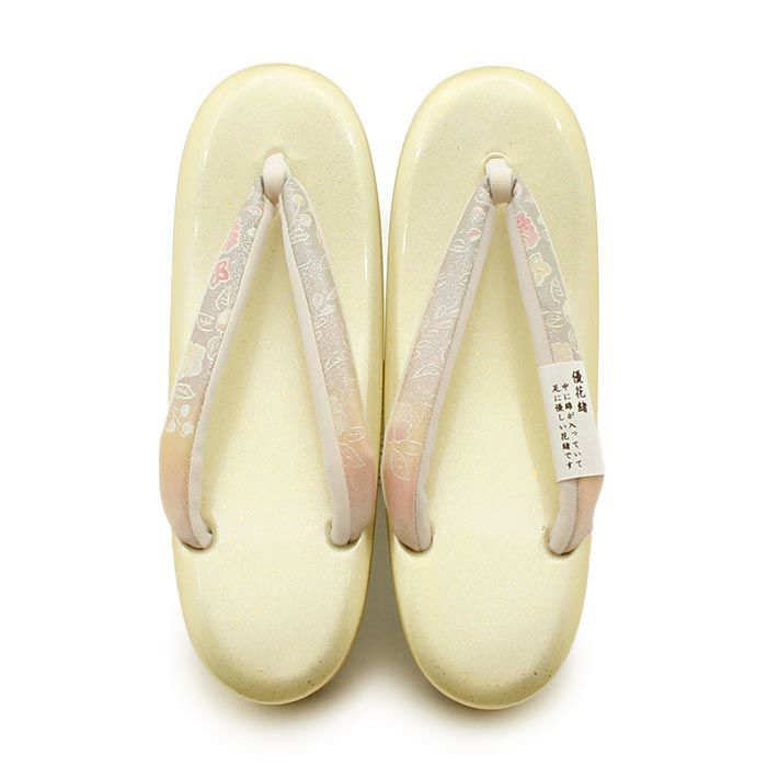 【アウトレット】草履留袖用訪問着用レディース世美庵LLサイズ花柄金たたき合皮エナメル3枚芯優花緒日本製痛くない歩きやすい女性黒留袖色留袖礼装