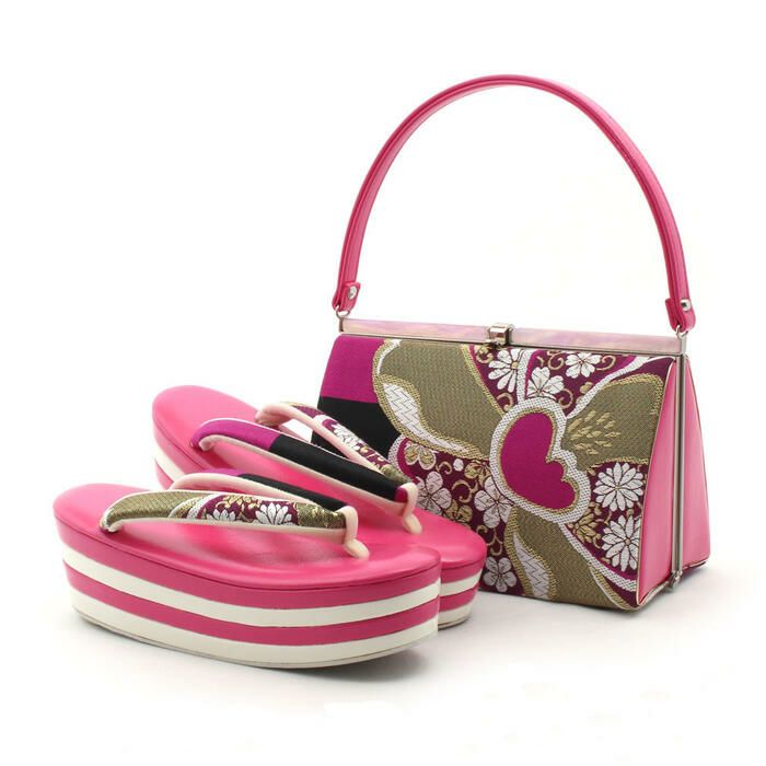 【アウトレット】振袖草履バッグセット成人式草履バッグセット振袖用振り袖フリーサイズピンク正絹帯地ハイヒール草履日本製痛くない振袖卒業袴ママ振おしゃれはたちぞうり草履バック草履バックセット着物