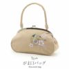 がま口バッグ成人式振袖用袴用成人用ベージュ鞠毬桜刺繍起毛振袖卒業袴振り袖ママ振おしゃれはたち結婚式卒業式卒業袴おしゃれかわいいはたちがまぐちばっぐ単品