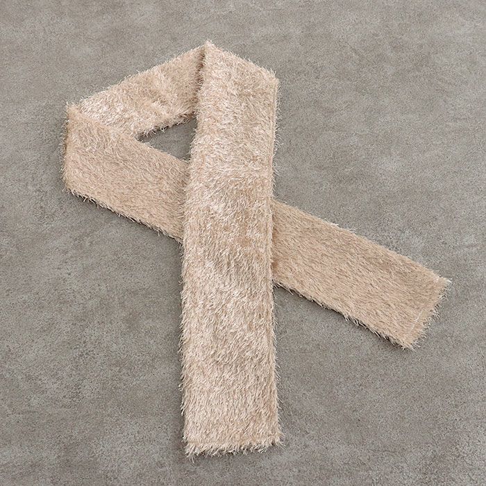 半襟半衿普段用振袖用袴用グレージュブラックホワイト黒白うれしづくしシャギー日本製メール便対応可カジュアル用小紋紬色無地御召振袖卒業袴和装通販購入ふわこもフェイクファーフェザーヤーンリバーシブルベージュ