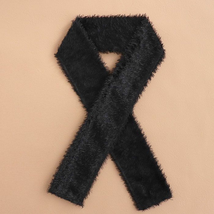 半襟半衿普段用振袖用袴用グレージュブラックホワイト黒白うれしづくしシャギー日本製メール便対応可カジュアル用小紋紬色無地御召振袖卒業袴和装通販購入ふわこもフェイクファーフェザーヤーンリバーシブルベージュ