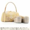 草履バッグセット留袖用訪問着用草履バッグ彩小径Mサイズゴールドシャンパンゴールド金立涌華紋正絹帯地3枚芯日本製痛くない黒留袖色留袖礼装用フォーマル結婚式ぞうり草履草履バック草履バックセット着物