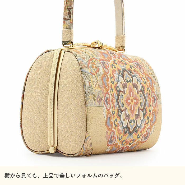 草履バッグセット留袖用訪問着用草履バッグ彩小径Mサイズゴールドシャンパンゴールド金立涌華紋正絹帯地3枚芯日本製痛くない黒留袖色留袖礼装用フォーマル結婚式ぞうり草履草履バック草履バックセット着物