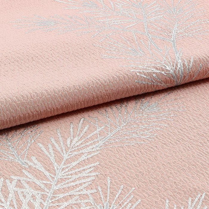 帯揚げ薄茶薄桃松の葉日本製普段カジュアル丹後ちりめん正絹絹シルク帯あげ着物和装小物着付け帯揚おびあげお洒落訪問着付け下げ色無地小紋