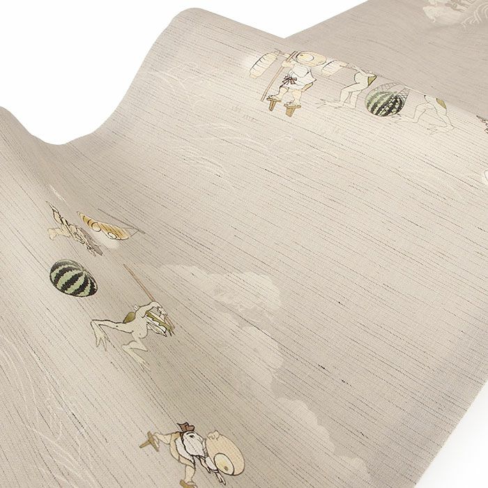 京袋帯夏夏帯麻スイカ割りWAKKA仕立て上がりおびなごや帯名古屋帯未使用新品初夏晩夏盛夏おびなごや帯単衣薄物夏物小紋紬色無地カジュアル通販購入obi